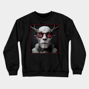 An old demon with red glases Crewneck Sweatshirt